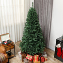 Albero di Natale Artificiale 98x98x200 cm con 1000 Rami Ignifughi e Base Pieghevole in Metallo Verde      