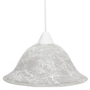 Sospensione D30 1xE27 Montatura Bianca Vetro Filante Bianco  E-Energy Iole