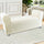 Nachttisch 120 x 39 x 55 cm mit Glitter in beigem Stoff mit Samteffekt