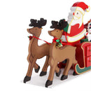 Calendario dell'Avvento Slitta di Babbo Natale 51,5x30x13 cm con 24 Cassetti in Legno Multicolore      