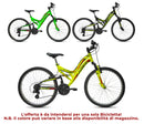 Bicicletta MTB Ragazzo 26” 6 Velocità Vyper Biammortizzata Giallo o Nero o Verde