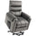 Elektrischer Liftsessel 1 Motor 79x97x103 cm aus dunkelgrauem Polyester mit Samteffekt