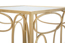 Porta Telefono Bubbles Coppia 35x35x90-30x30x80 cm in Ferro e Specchio Oro e Argento
