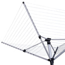 Stendibiancheria Pieghevole a Ombrello da Esterno Altezza Regolabile in Alluminio 138x138x195 cm 