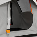 Tenda per Auto Impermeabile a 3 Porte in Poliestere 239x210x210 cm PE e Fibra di Vetro Grigio e Arancione