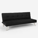 Divano Letto 172x74x75 cm in Tessuto Nero