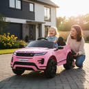 Macchina Elettrica per Bambini Licenza Land Rover Evoque 12V con Telecomando Rosa