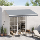 Tenda da Sole Avvolgibile a Parete 295x245 cm in Alluminio e Poliestere Grigio