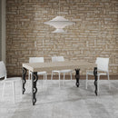 Tavolo Allungabile 160-420x90x77 cm Karamay Cashmere Telaio Antracite 