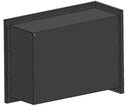 Camino a Bioetanolo da Incasso 60x45 cm  Corner 600 Left Nero