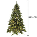 Albero di Natale Artificiale H230 cm Abete Nebraska 3170 Tips con 460 Led Verde