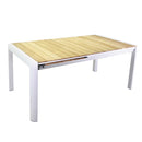 Tavolo Allungabile da Giardino 180/240x100xh76 cm in Alluminio Idaho Plus Bianco