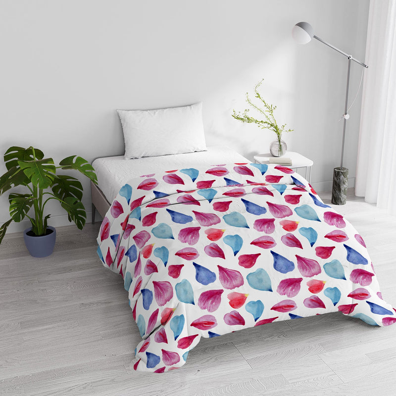 Trapunta Invernale Stampata in Microfibra 200gr Double Face Petali Varie Misure