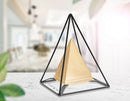 Piramide Oro con Ferro 15x15x21 cm in Poliresina e Ferro 