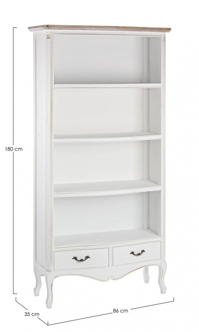 Libreria 2 Cassetti Justine in Legno