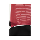 Sedia girevole da ufficio  tessuto microforato nero rossa