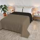 Trapuntino Estivo Double Face Effetto Water Washed in Poliestere Nocciola e Marrone Varie Misure