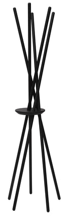 Appendiabiti da Terra 172x53x48 cm in Legno Nero