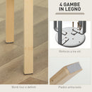 Set 4 Sgabelli con Seduta Imbottita Rotondi e Impilabili Ø40x45 cm in Legno Cachi  