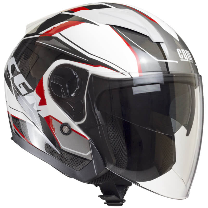 Casco Jet per Scooter Visiera Lunga CGM Mayer 130X Rosso Varie Misure