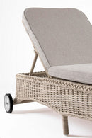 Lettino Prendisole da Giardino 66x190x97h cm con Cuscini e Ruote Jupiter New 