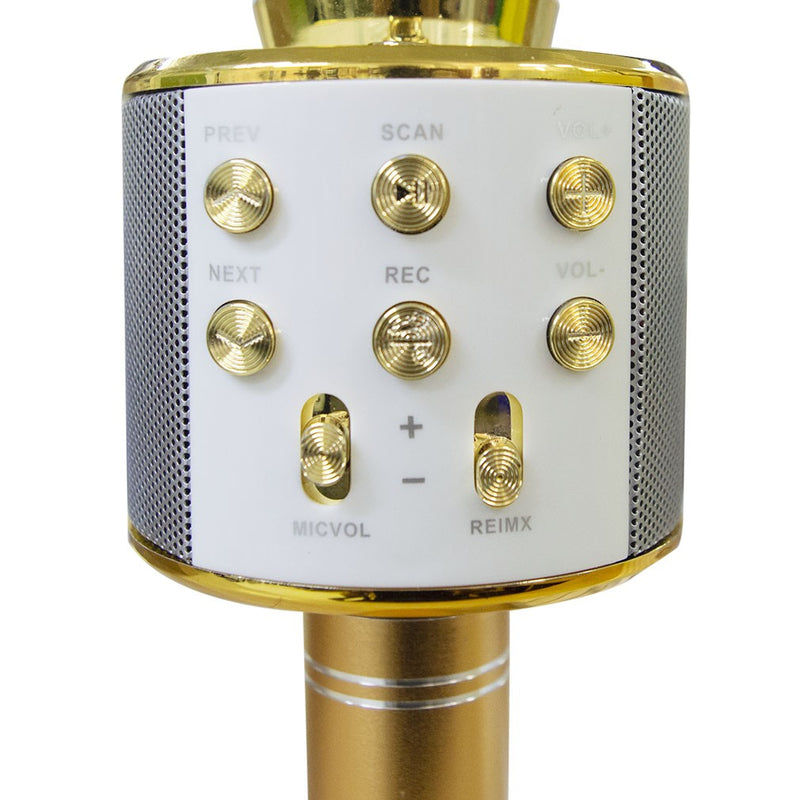 Microfono wireless hifi speaker registra e ascolta le tue canzoni Dorato