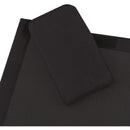 Sdraio da Giardino Ellittica 174x78x86 cm Telo in Textilene nero