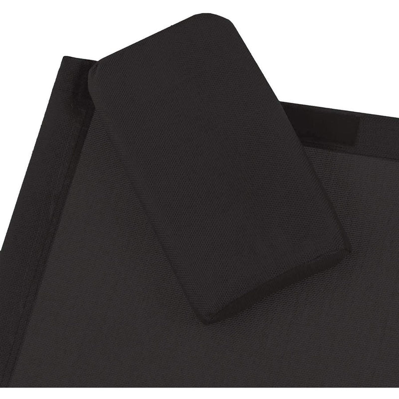 Sdraio da Giardino Ellittica 174x78x86 cm Telo in Textilene nero