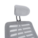 Sedia Poltrona Direzionale da Ufficio con Poggiatesta e Braccioli Grigio