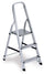 Leiterklapphocker aus Aluminium 3 Stufen Fadi Everest Silber