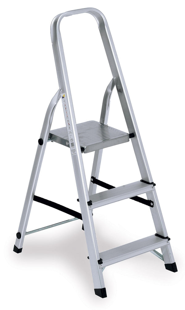 Leiterklapphocker aus Aluminium 3 Stufen Fadi Everest Silber prezzo