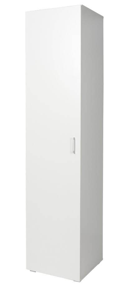 acquista Kleiderschrank 1 Tür 5 Regale 45 x 45 x 195 cm aus weißem MDF