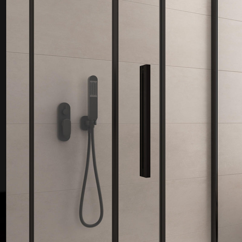 Box Doccia 3 Lati 2 Ante Scorrevoli in Cristallo Trasparente 6mm H195 Bonussi Eliane Varie Misure