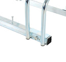 Rastrelliera Portabici 5 Posti in Acciaio 130x33x27 cm Argento 