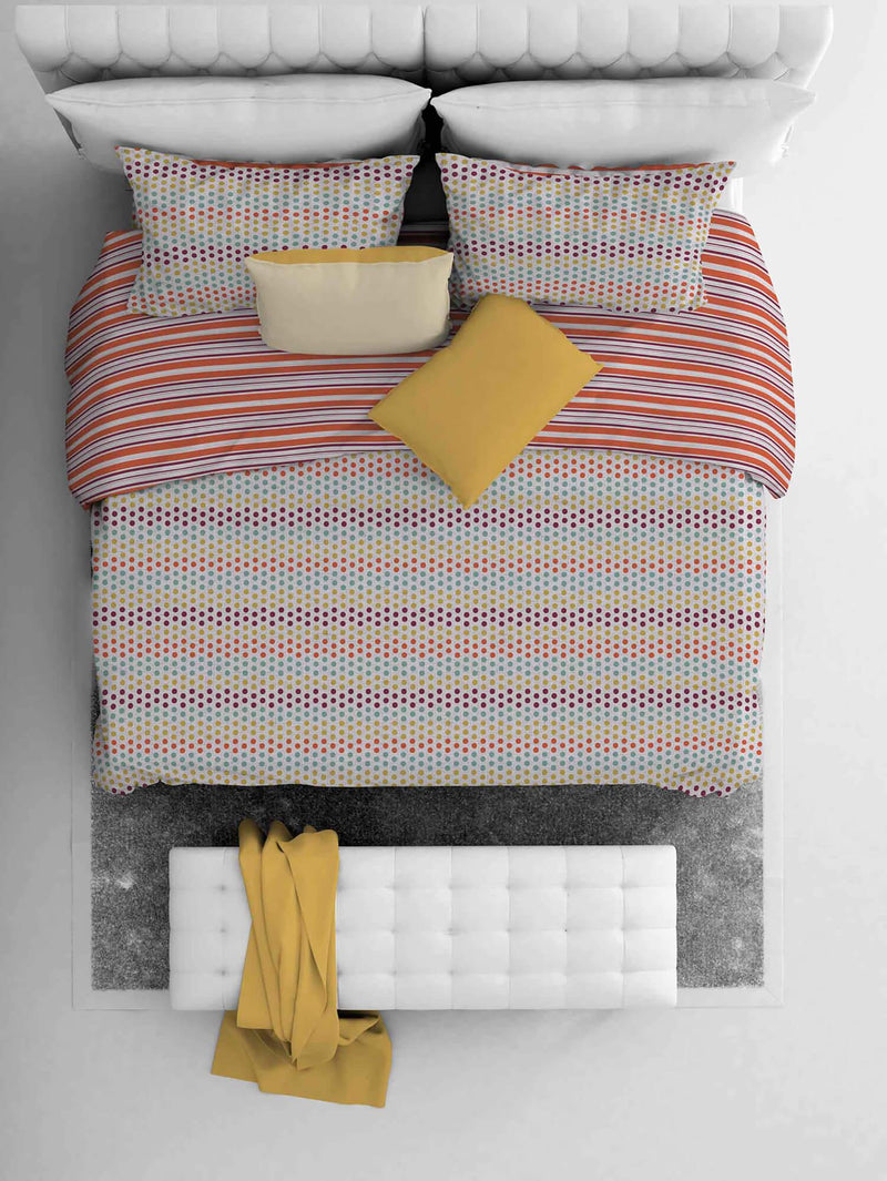 Copripiumino con Federe Stampato Athena Malindi Rosso Varie Misure