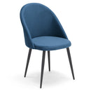 Set 2 sedie Imbottite 51x58x87 cm In Tessuto Tiffany  Lola Blue Notte