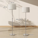Lampada da Terra Ø40x133-168 cm con Telecomando e Luminosità Regolabile 3000K-6000K con Paralume in Tessuto Argento      