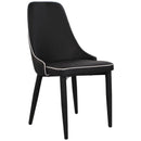 Set 4 Sedie 47x45x46 cm in Similpelle da Interno Nero