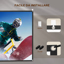 Telo per Proiettore 100" 16:9 HD 4K-8K Pieghevole e Portatile Antipiega e Lavabile Bianco      