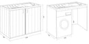 Lavatoio e Coprilavatrice in PVC 109x60x92cm Forlani SuperWash Bianco