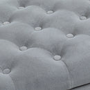 Panca Fondo Letto 126x48,5x57 cm in Tessuto Vellutato Grigio