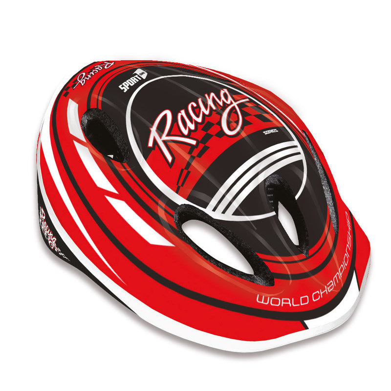 Casco EASY BOY Aereodinamico per Bambini Misura 52-56 cm con Fori di Aerazione Rosso o Blu  