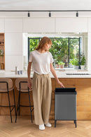 Pattumiera Alta 54L Keter Verto High 43,5x26,5x68,7 cm in Plastica Grigio Perla      