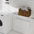 Tavolo Pieghevole a Muro Scrivania Salvaspazio a Ribalta 60x40 cm in MDF Bianco      