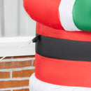 Babbo Natale Gonfiabile 77x68x184 cm con Regalo e 3 Luci LED