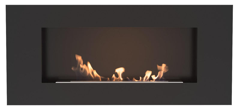 Camino a Bioetanolo da Parete 90x40 cm Flig Kansas City Nero