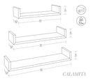Set 3 Mensole da Parete 60-50-40x15,5x8 cm in Fibra di Legno Calamita Rovere Sagerau