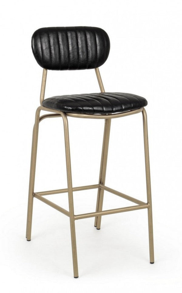 sconto Schwarzer Barhocker Addy mit Kunstleder bezogen
