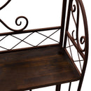 Scaffale per Piante in Metallo 4 Ripiani in Legno