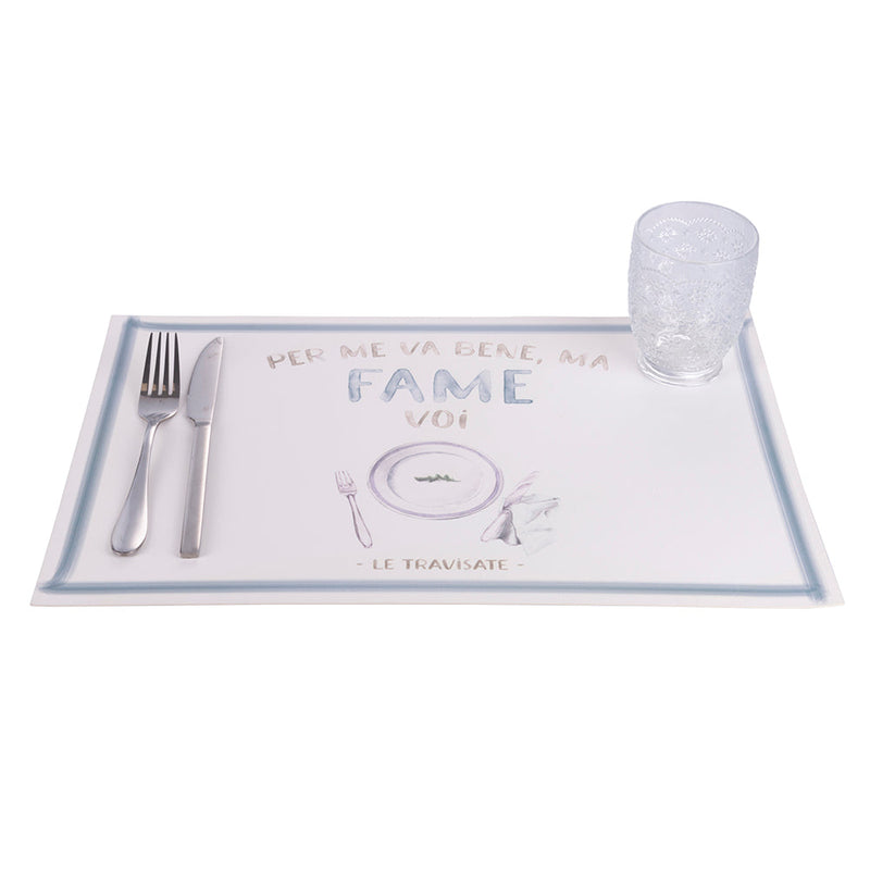 Set 6 Tovagliette 45x30 cm in Eva VdE Tivoli 1996 Le Travisate Bianco